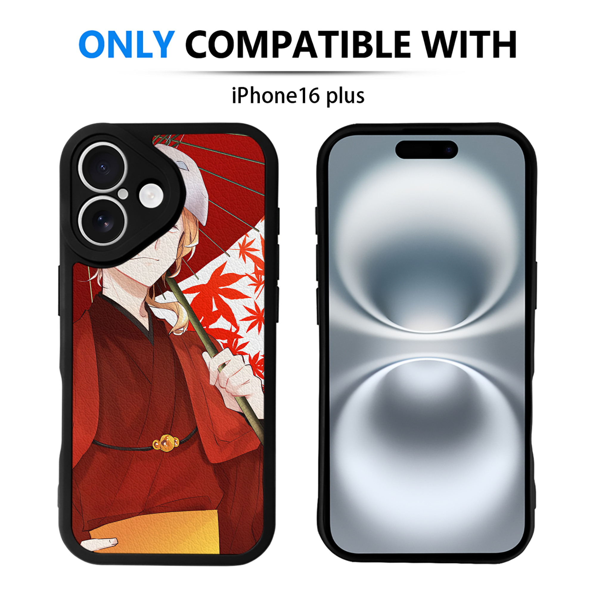 （画像用） 文豪ストレイドッグス Bungo Stray Dogs 【iPhone 16シリーズ対応】シリコンスマホケース（レザー調） 材質：シリコン